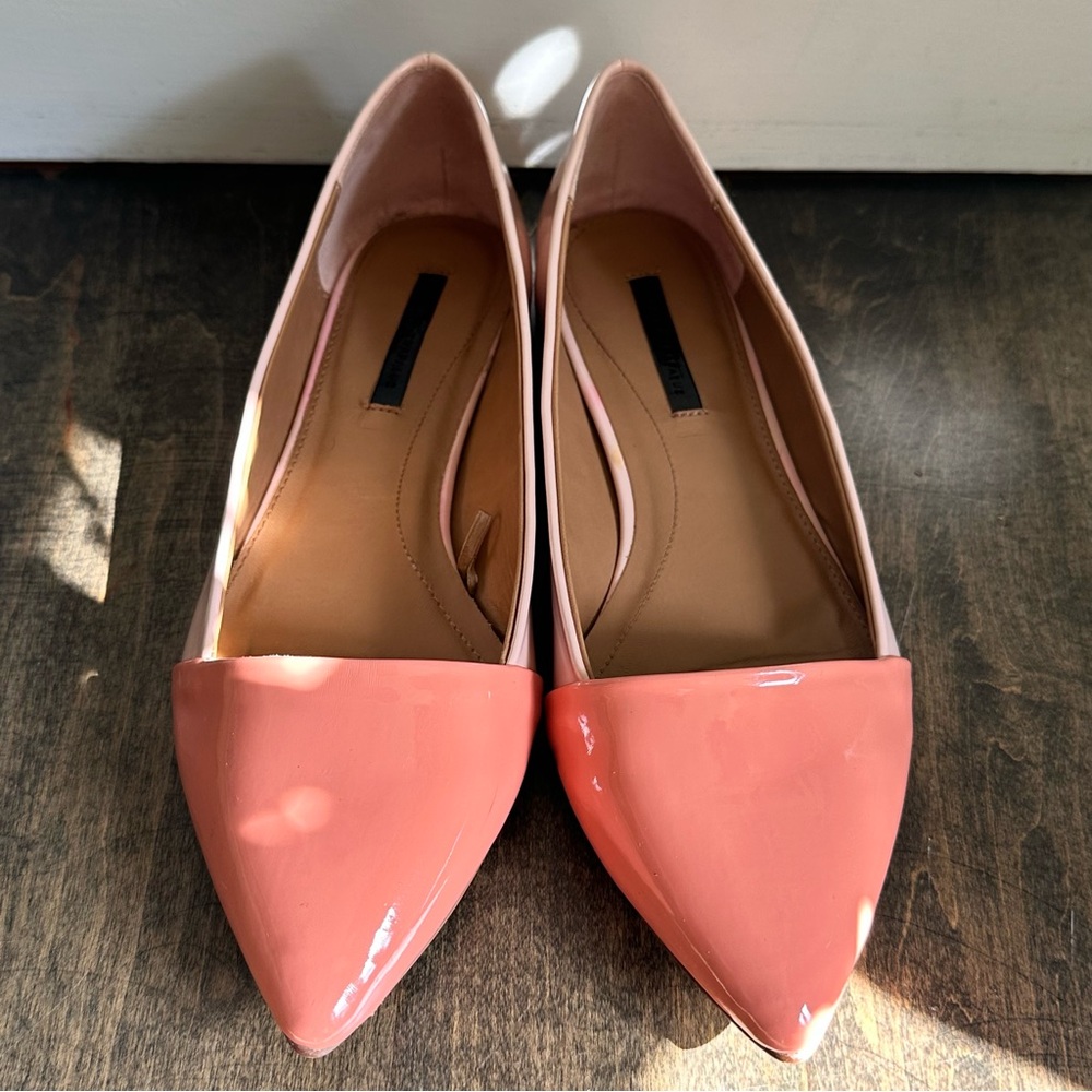 Zara Coral Pointed-Toe Flats